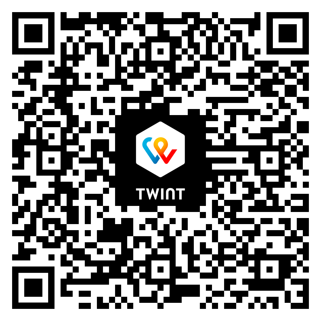 Twint QR-Code zur Spende an das Kloster Einsiedeln